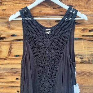 O’NEILL | NWT Black Crochet Sophie Sleeveless Coverup Dress XL